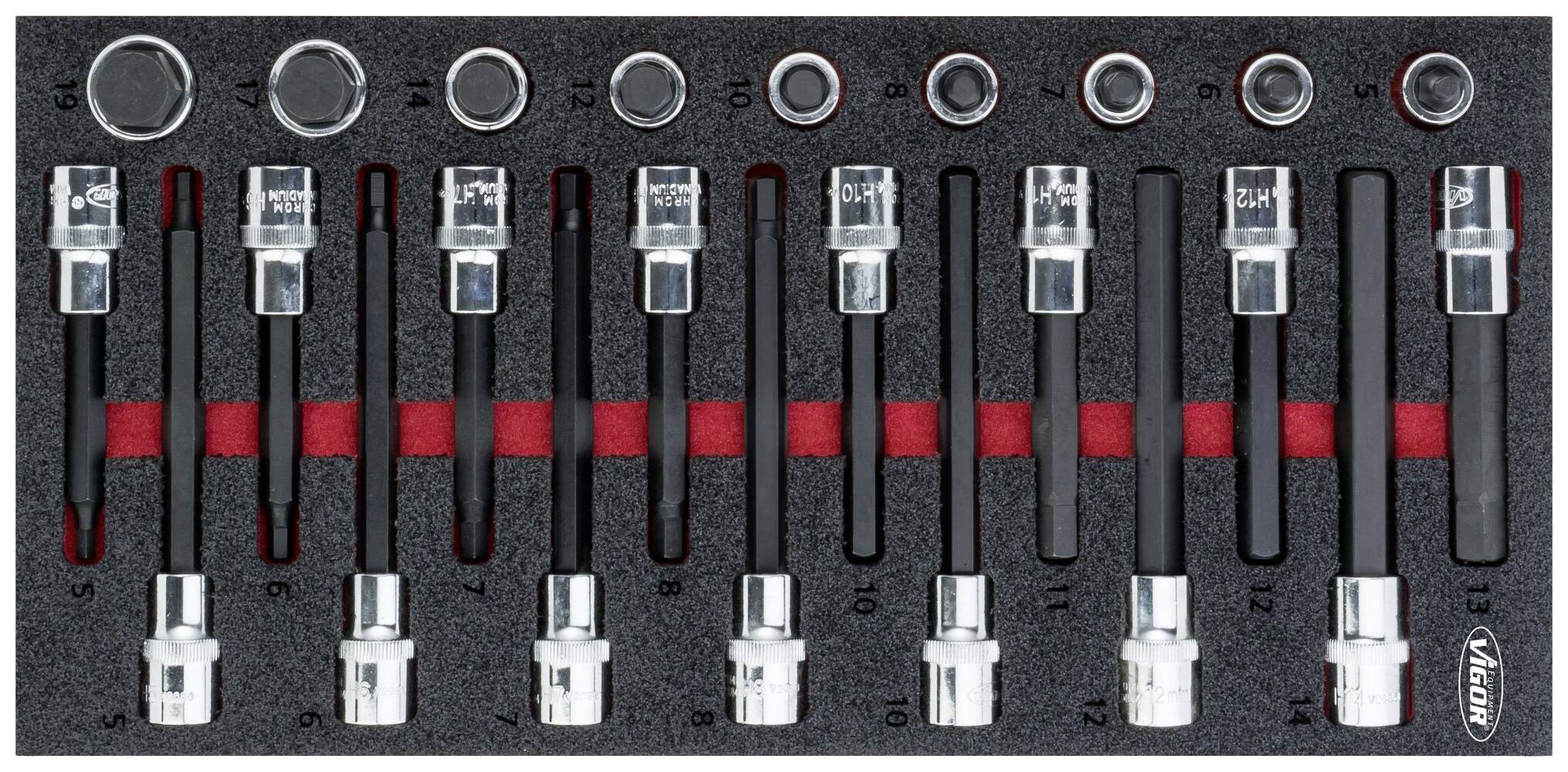 Vigor V5097 V5097 Jeu d'embouts de tournevis