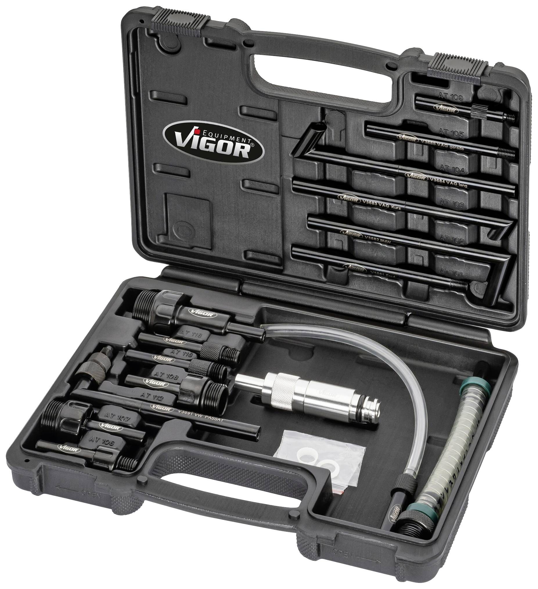 Vigor V4385N Remplissage d'huile avec kit d'adaptateurs