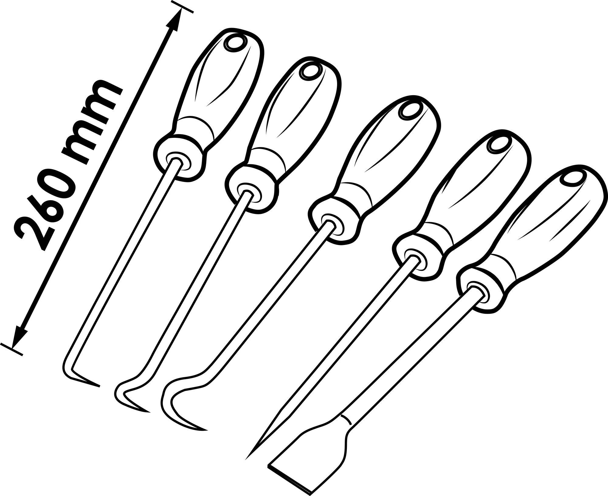 Vigor V5045 Jeu de crochets et de racloir