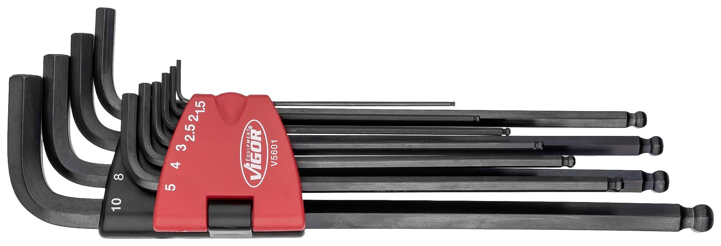 Vigor V5601 Jeu de clés mâles coudées 10 pièces