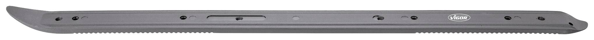 Un appareil gris avec plusieurs trous et un curseur au milieu. Un petit logo rectangulaire se trouve en haut à droite.