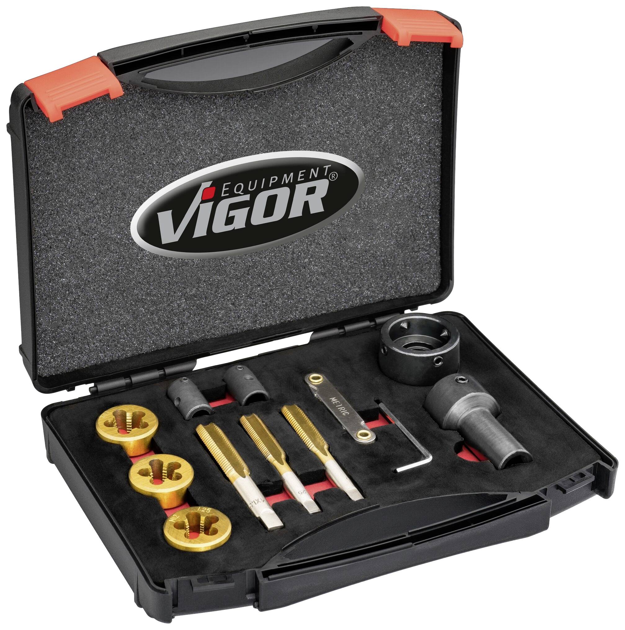 Vigor V7181 Jeu de tarauds pour vis de roue et écrous de roue
