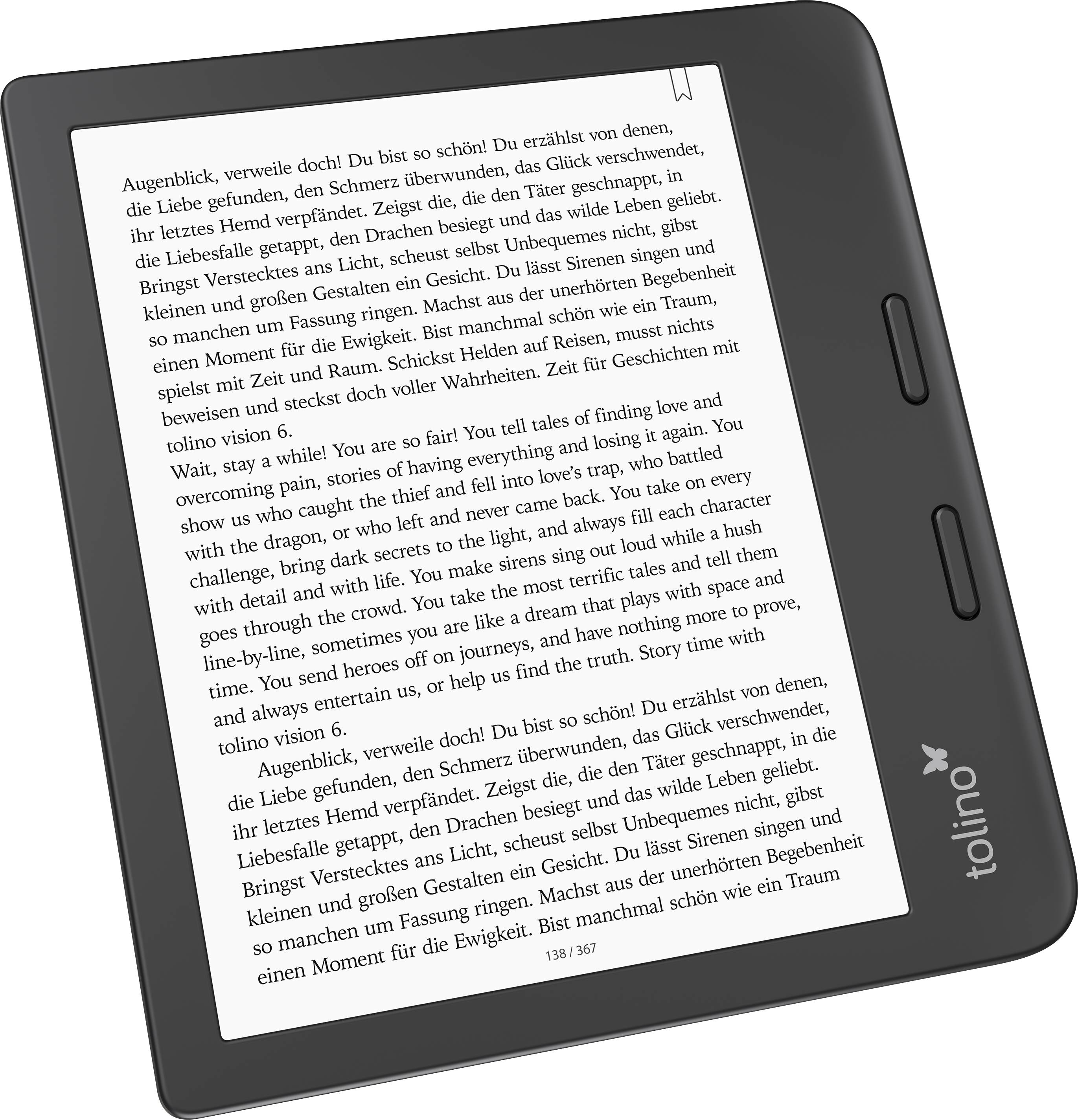 Tolino Vision 6 Liseuse 17.8 cm (7 pouces) noir