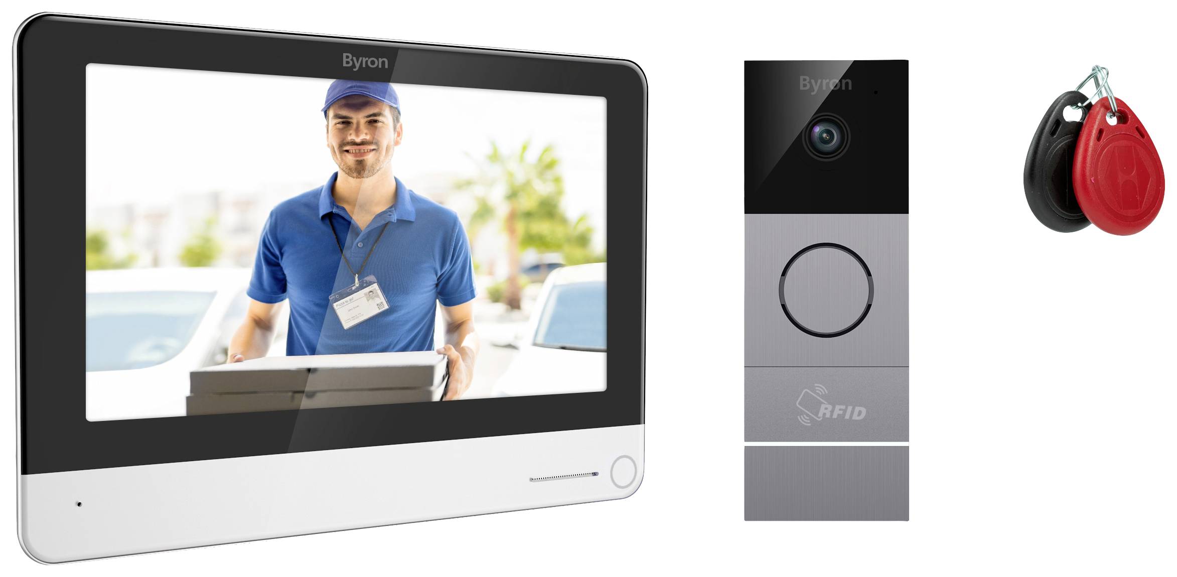 Byron DIC-23312 Interphone vidéo Wi-Fi Set complet