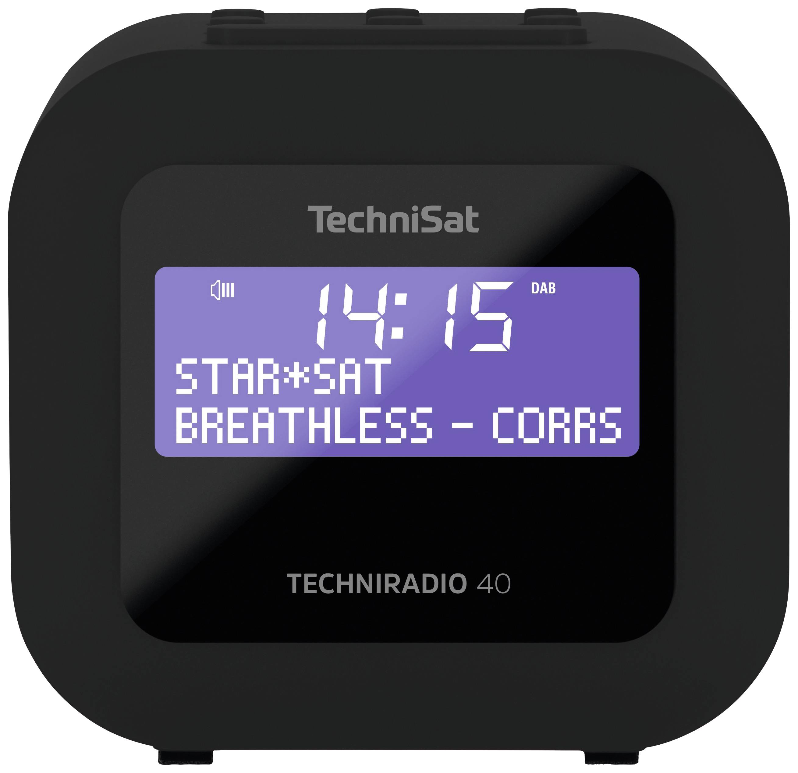 TechniSat TECHNIRADIO 40 Radio de poche DAB+, FM fonction réveil, avec caisson d'enceinte noir
