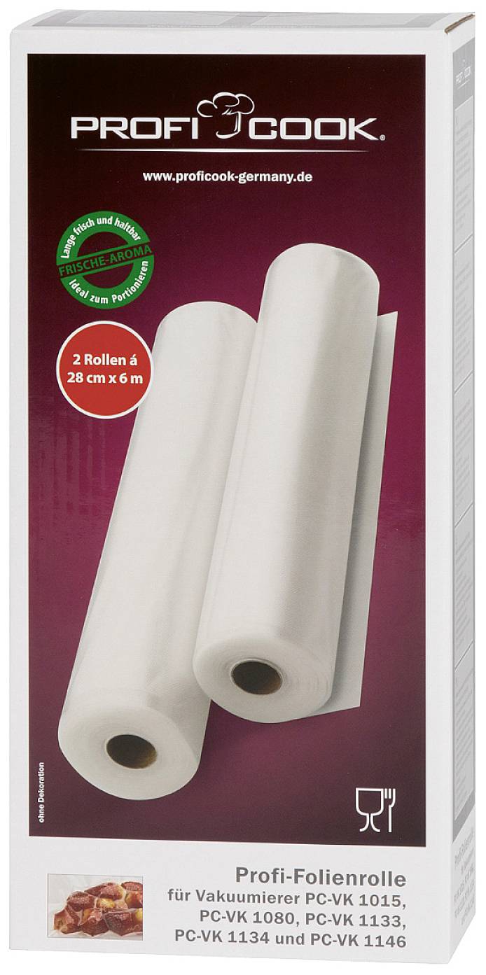 Profi Cook 8910155 2 rouleaux de film 28 cm x 6 m