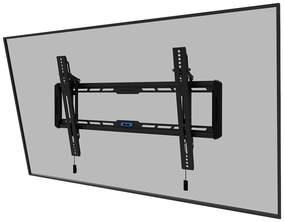 Support de montage mural pour écran plat, conçu pour fixer un téléviseur au mur. Présente un design inclinable permettant des positions de visualisation flexibles.