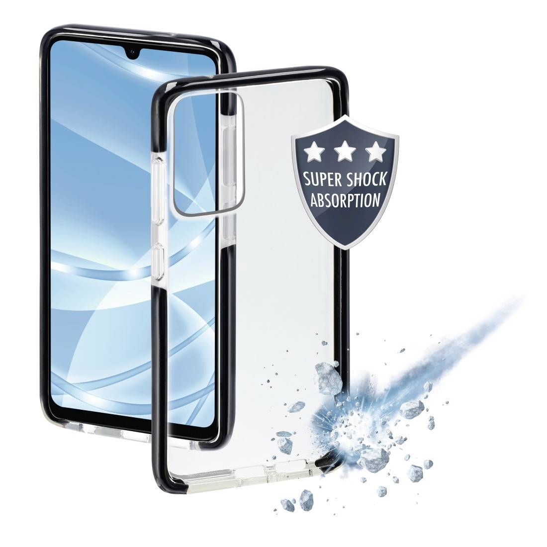 Hama Protector Coque arrière Samsung Galaxy A33 5G noir, transparent résistant aux chocs