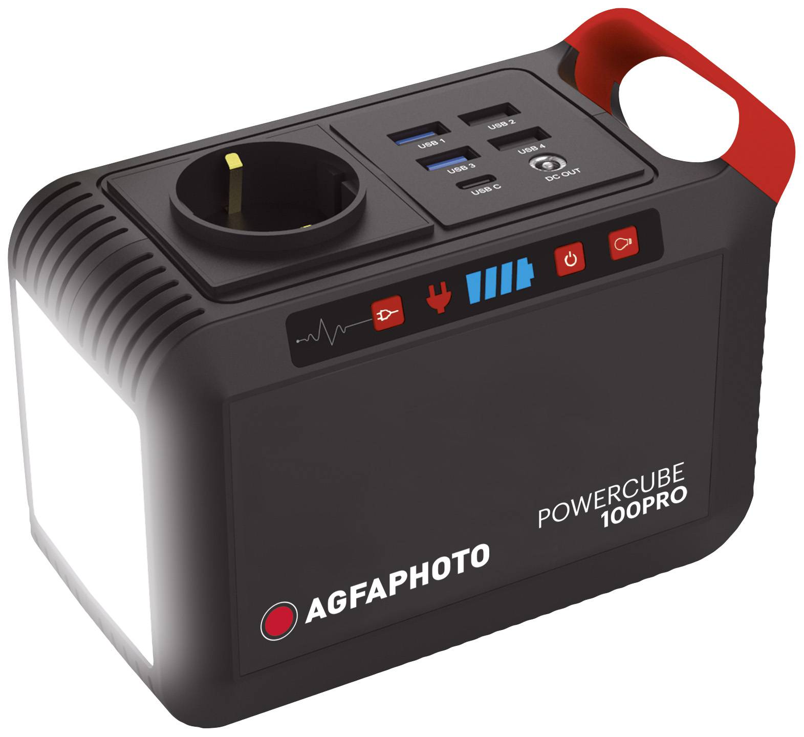 AgfaPhoto PPS100Pro Batterie externe Li-Ion noir, rouge sans régulateur de charge