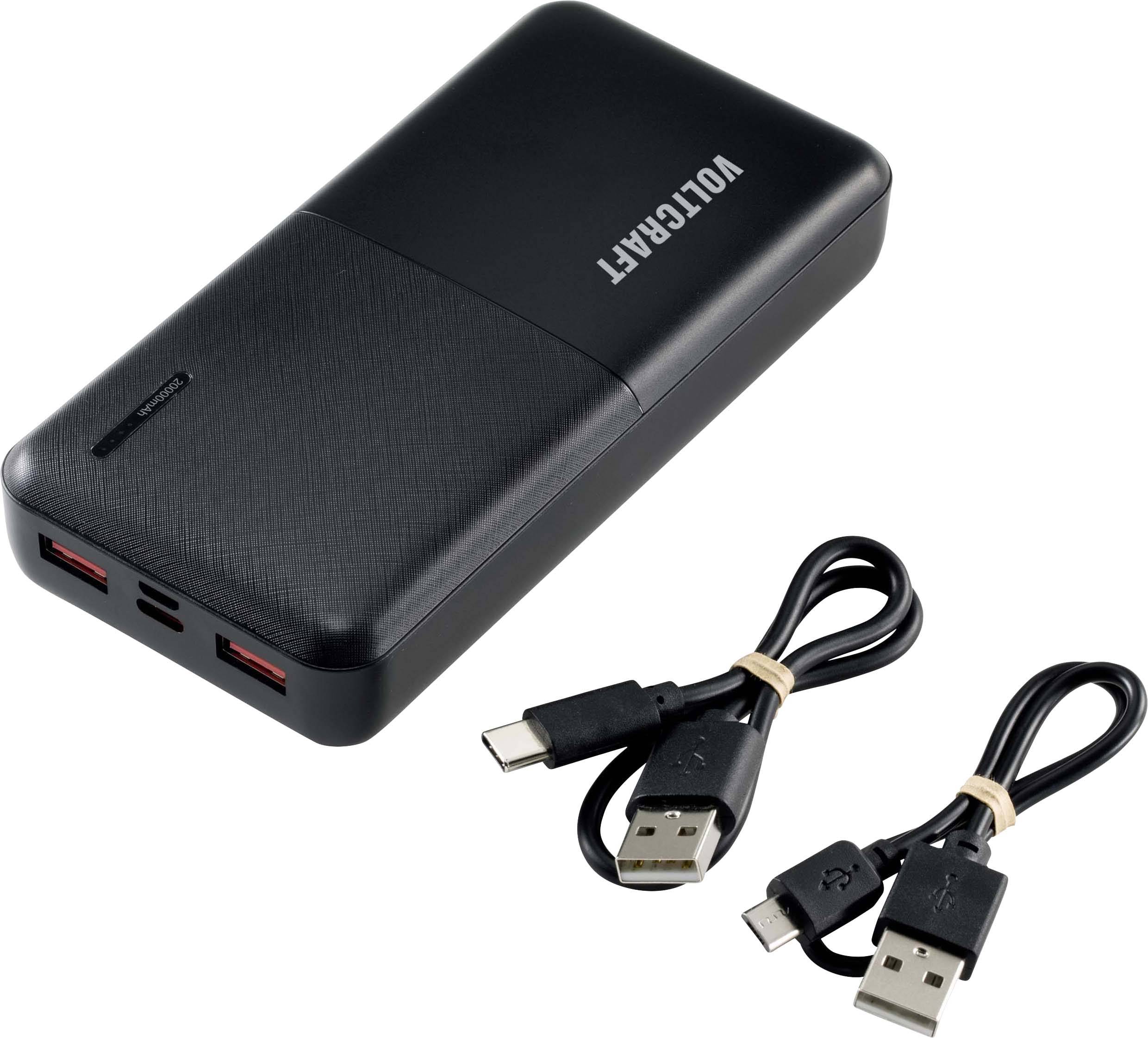Powerbank (batterie supplémentaire) VOLTCRAFT PB-19C-M 20000 mAh Power Delivery, Quick Charge LiPo noir
