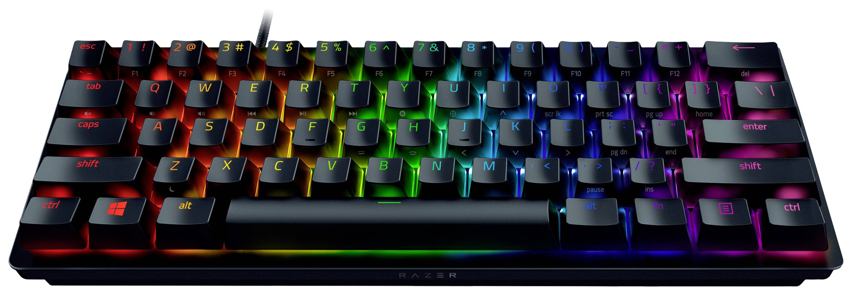 RAZER Huntsman Mini filaire Clavier allemand, QWERTZ noir éclairé, câble amovible