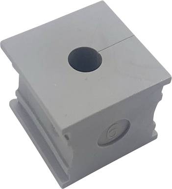 TRU COMPONENTS ELT 6 Passe-câbles fendu Ø max. des bornes 7 mm Elastomère gris