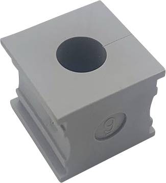 TRU COMPONENTS ELT 9 Passe-câbles fendu Ø max. des bornes 10 mm Elastomère gris