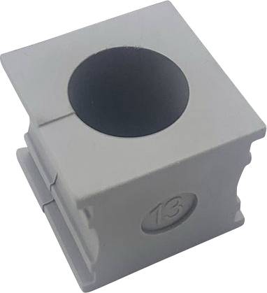 TRU COMPONENTS ELT 13 Passe-câbles fendu Ø max. des bornes 14 mm Elastomère gris