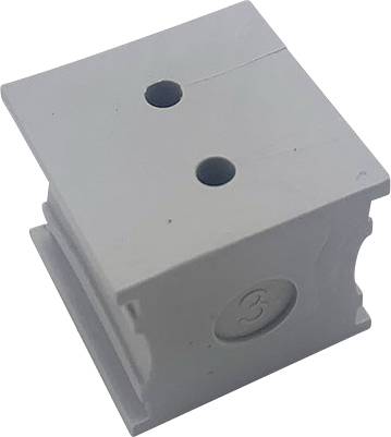 TRU COMPONENTS ELT 2/3 Passe-câbles fendu Ø max. des bornes 3 mm Elastomère gris