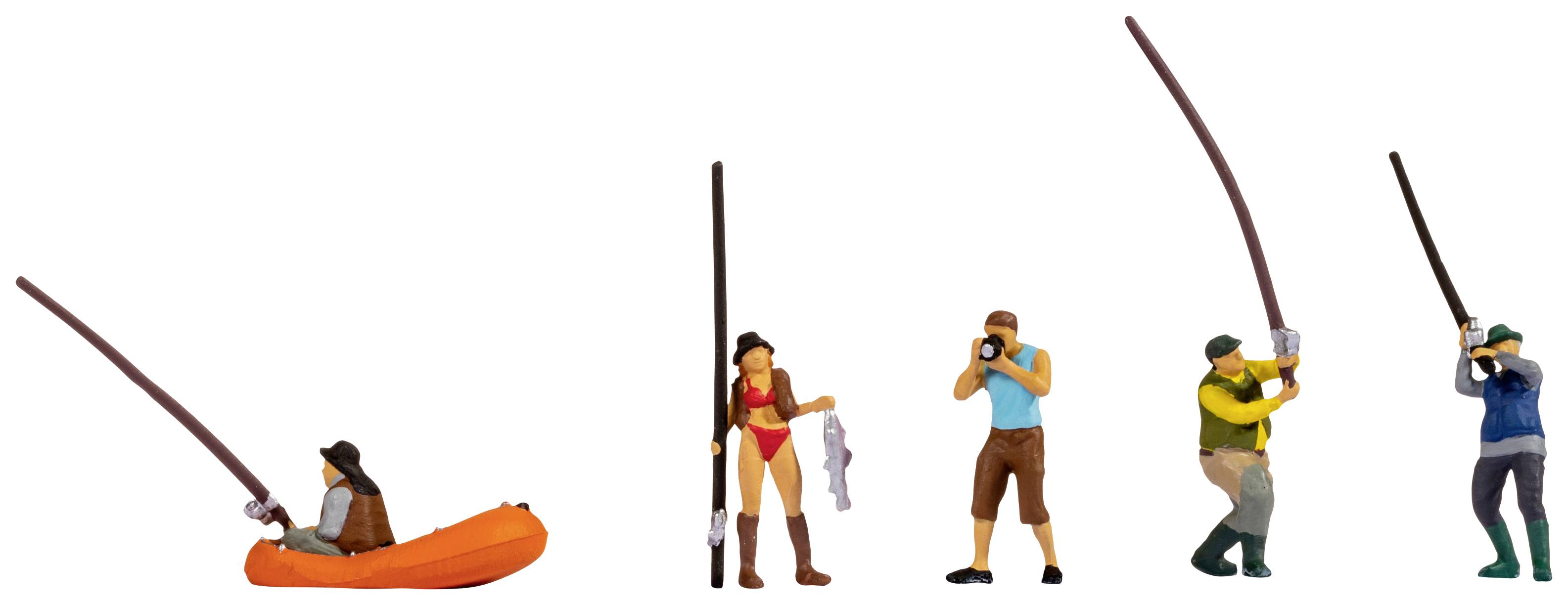 NOCH H0 SET de pêcheurs à la ligne 15891 peint