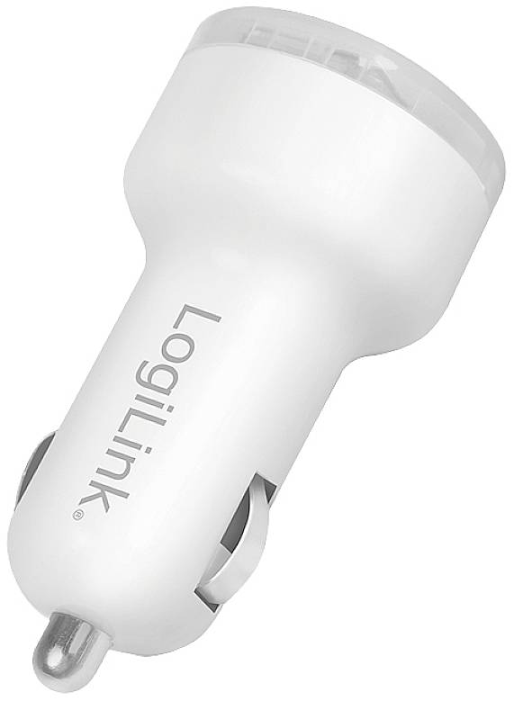 LogiLink Chargeur USB 10.5 W 2x USB-A blanc pour voiture