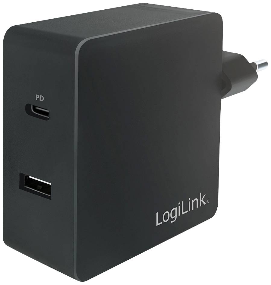 LogiLink Chargeur USB 65 W 1x USB-A, 1x USB-C® Power Delivery noir intérieure