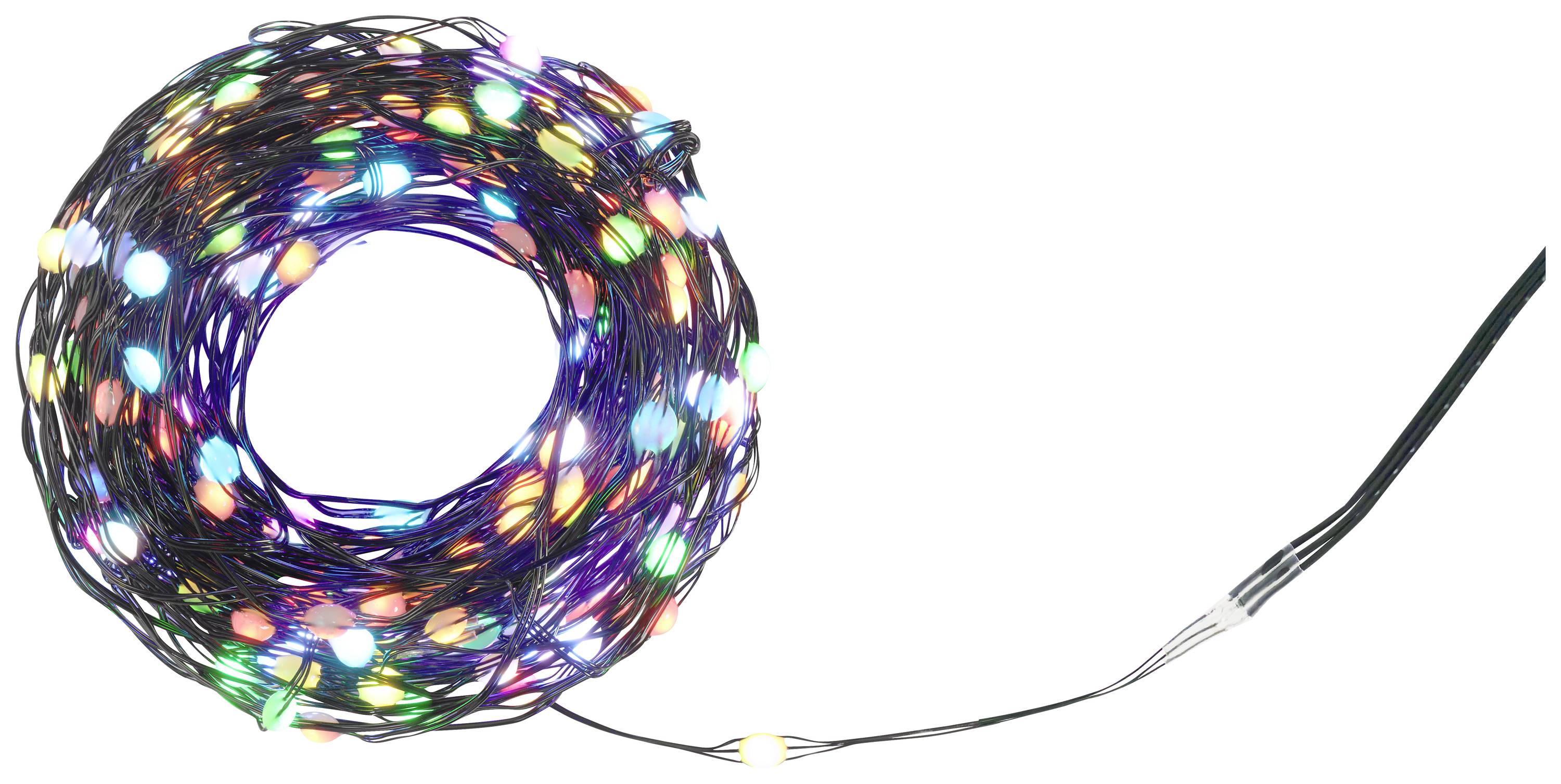 Sygonix SY-5167250 Guirlande lumineuse LED via USB Nombre de lumière 200 LED RVB Longueur éclairée: 19.9 m commandé via une