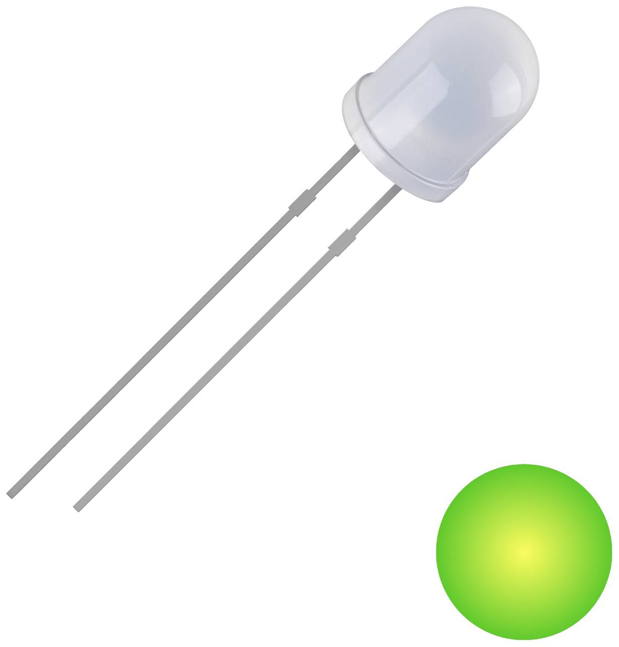 Quadrios 2111O164 LED jaune-vert rond 3 mm 700 mcd 30 ° 20 mA 2 V
