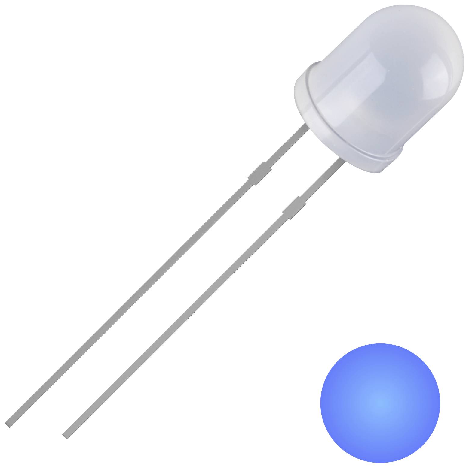 Quadrios 2111O168 LED bleu rond 5 mm 1300 mcd 30 ° 20 mA 3 V