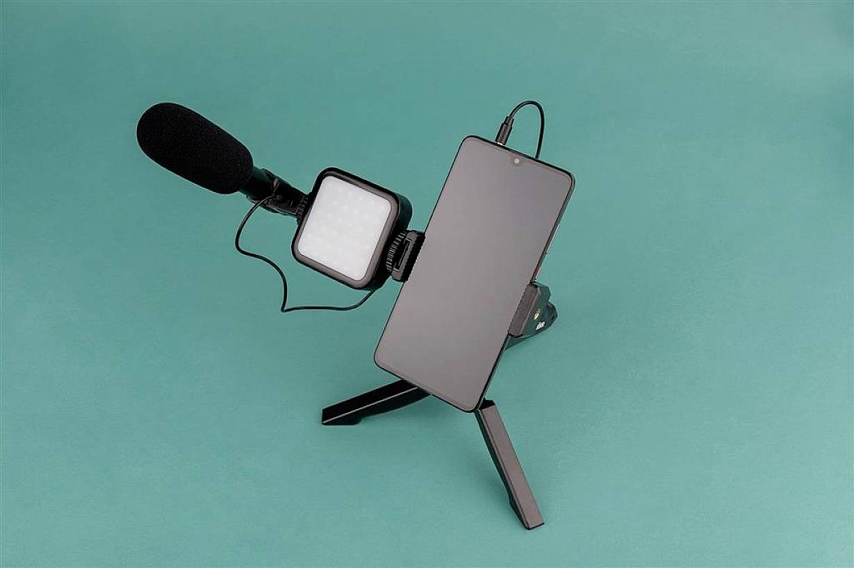 DÖRR Vlogging Kit VL-5 Torche vidéo LED Nombre de LEDs=35 bicolore