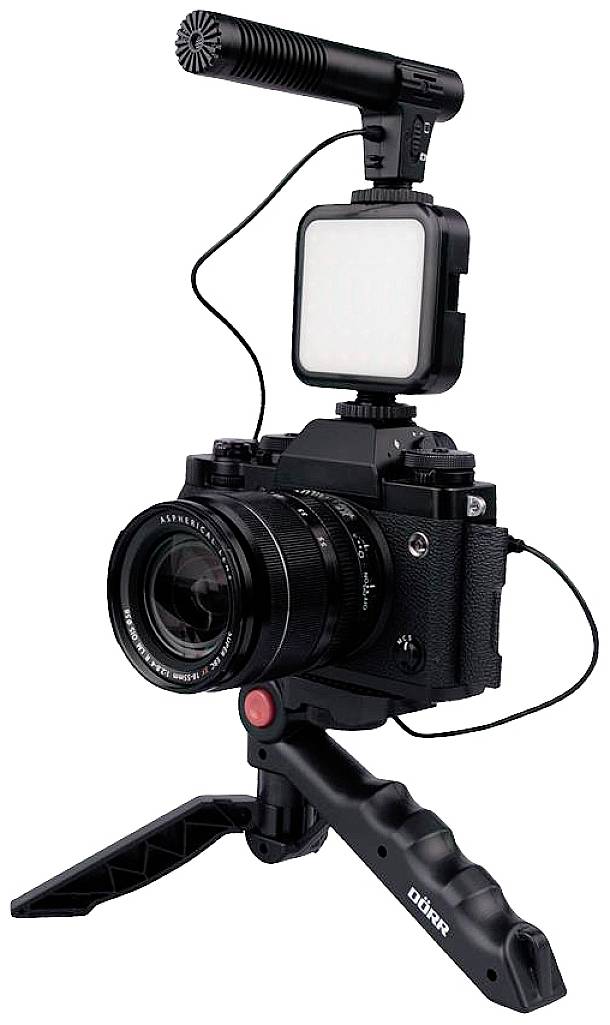 DÖRR Vlogging Kit VL-5 Torche vidéo LED Nombre de LEDs=35 bicolore