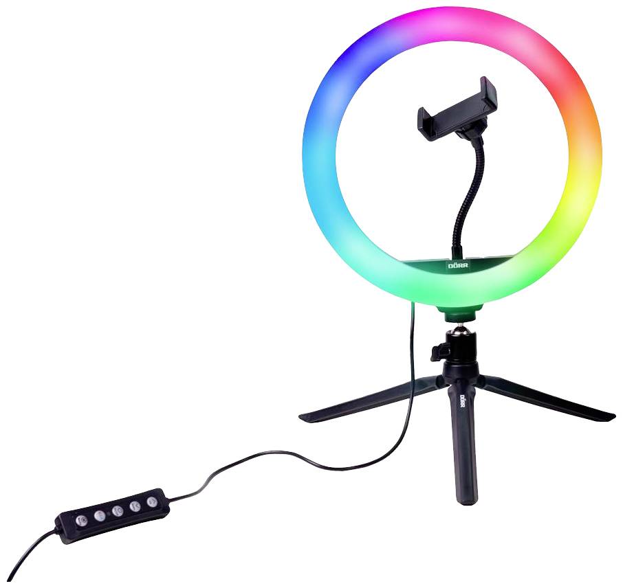DÖRR Vlogging Kit VL-26 RGB Anneau lumineux LED Nombre de LEDs=130