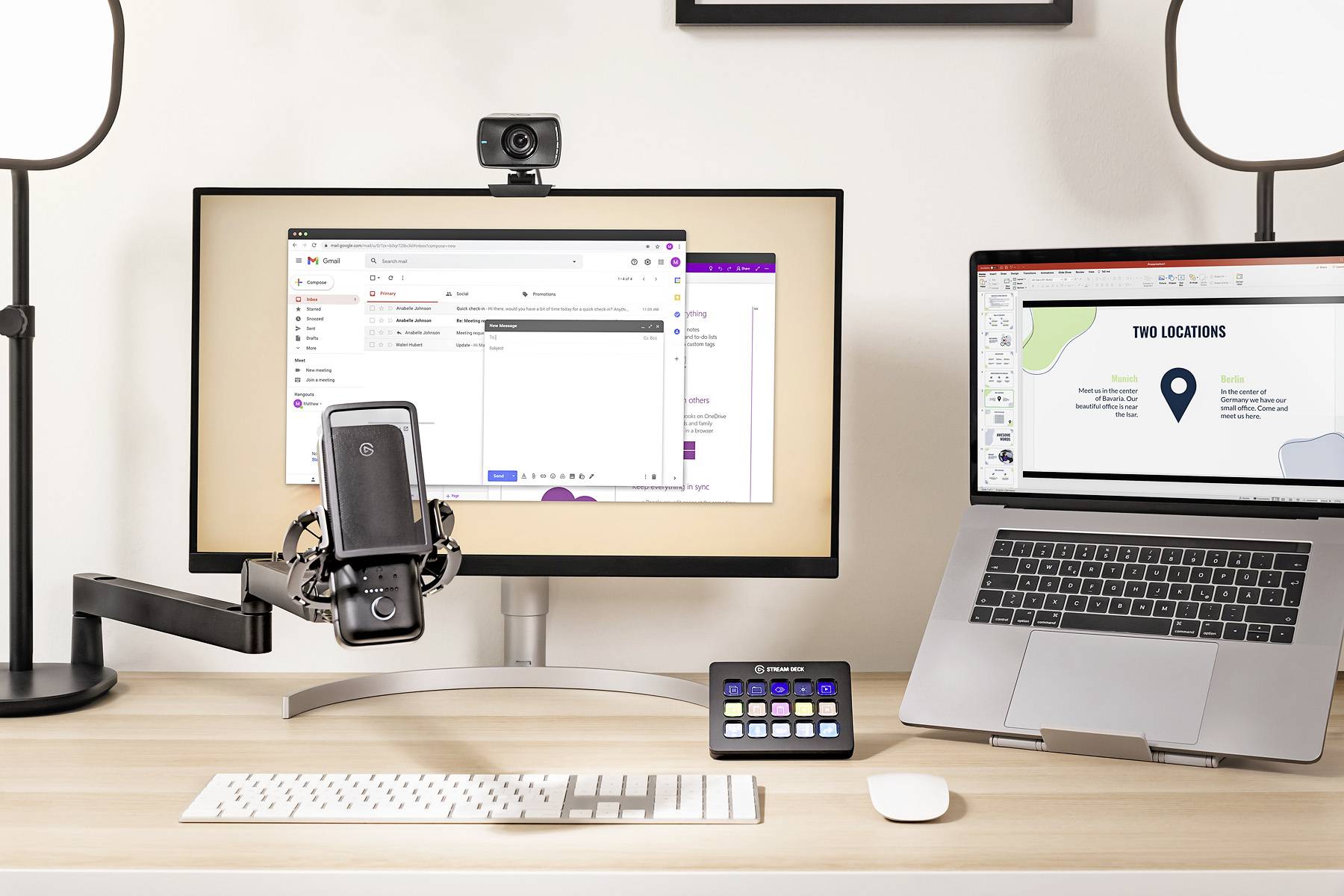 Webcam Elgato Facecam support à pince