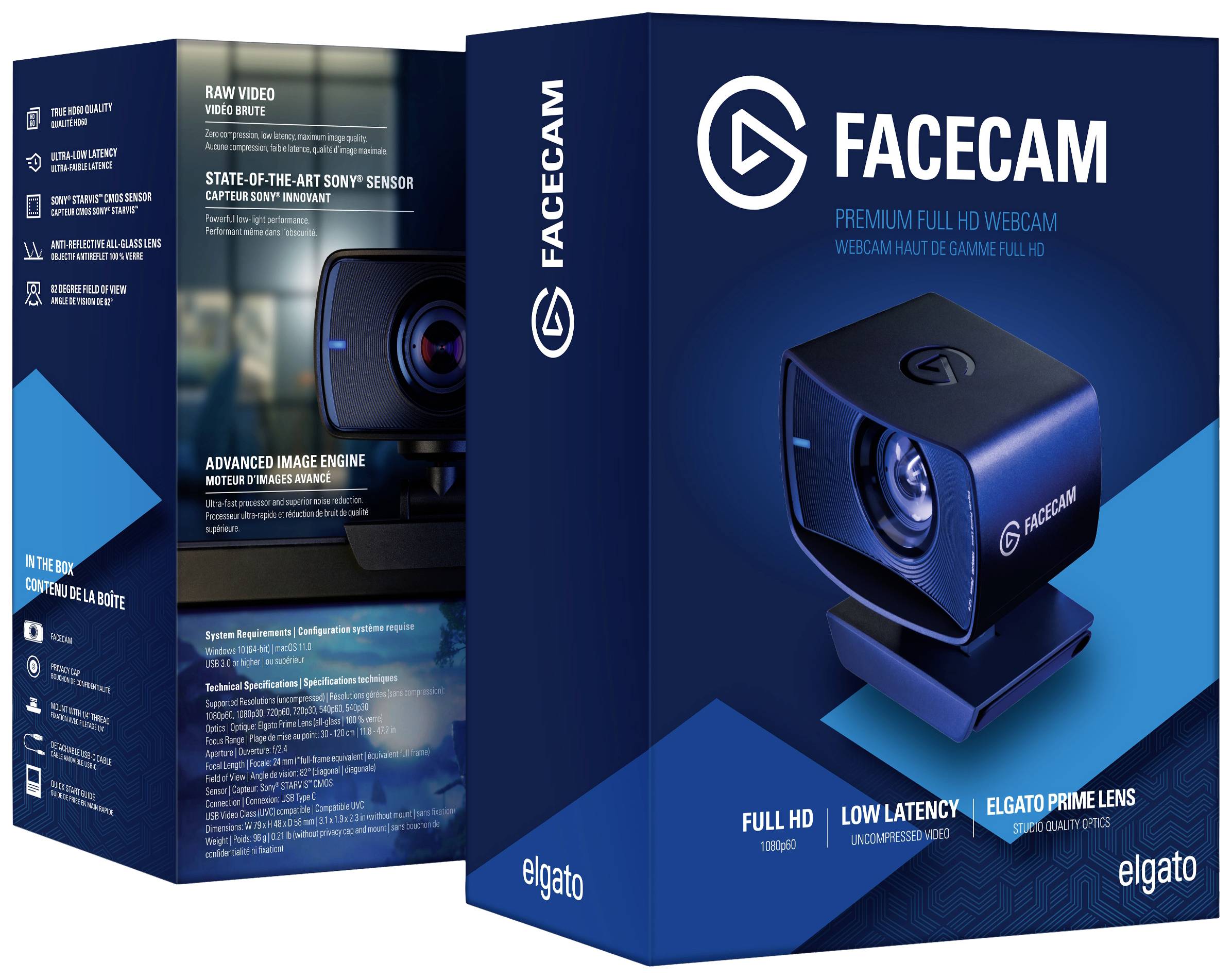 Webcam Elgato Facecam support à pince