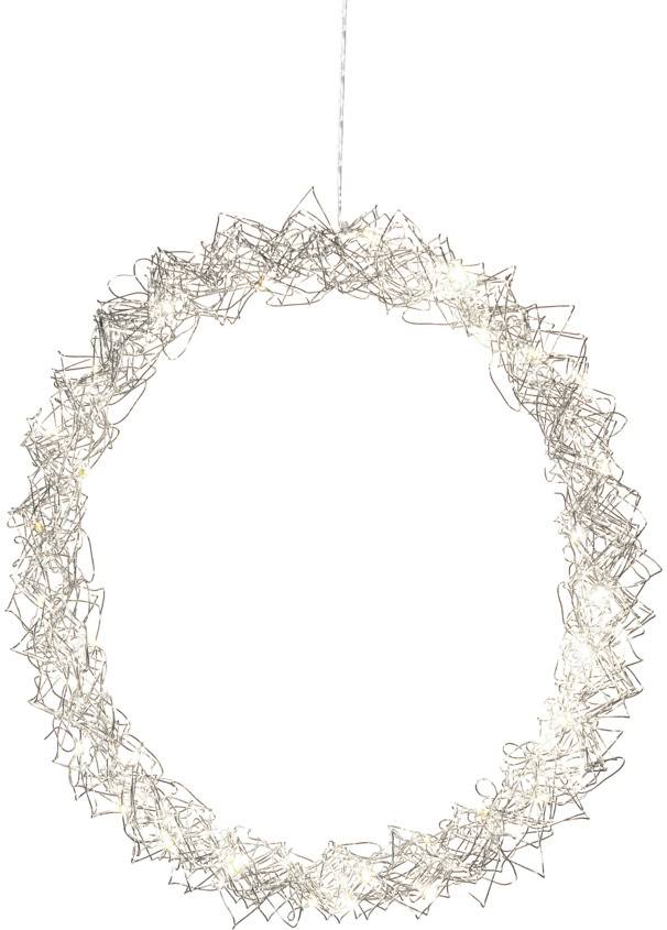 Konstsmide 1789-303 Couronne avec illumination couronne blanc chaud LED argent CEE: F (A - G)