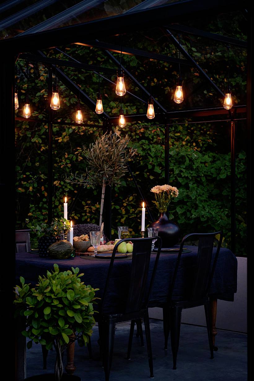 Konstsmide 2351-800 Guirlande lumineuse pour l'extérieur sur secteur Nombre de lumière 10 LED ambré Longueur éclairée: 9.15