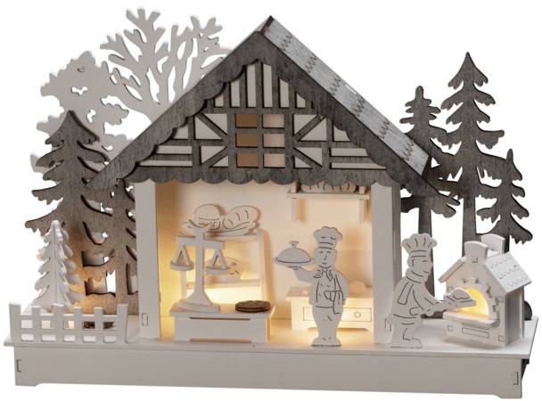 Konstsmide 3262-210 Silhouette à LED maison blanc chaud LED blanc minuteur