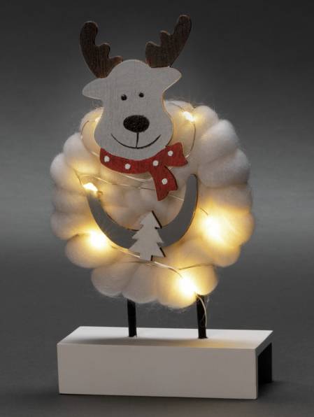 Konstsmide 3266-210 Silhouette à LED élan blanc chaud LED blanc minuteur