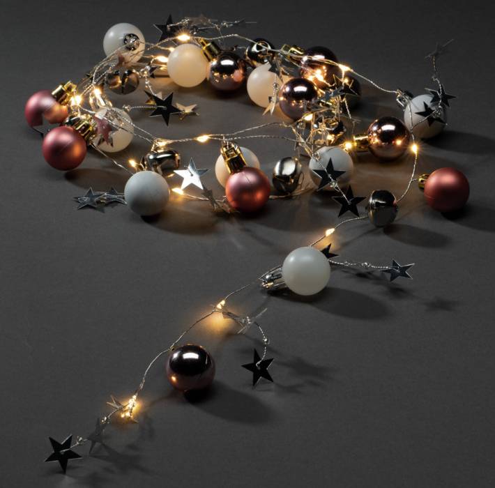 Konstsmide 3291-503 Guirlande lumineuse perles pour l'intérieur à pile(s) Nombre de lumière 20 LED blanc chaud Longueur éclairée