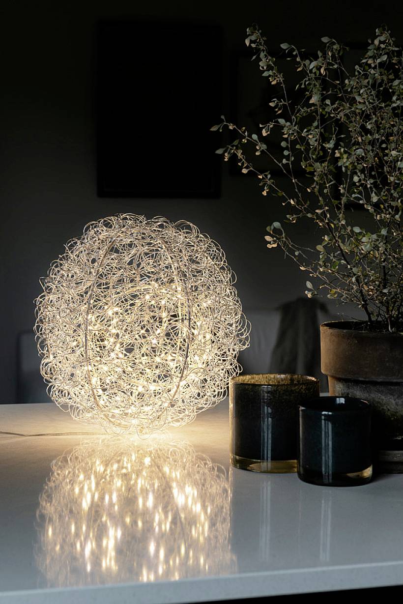 Konstsmide 3515-303 Silhouette à LED boule CEE F (A - G) blanc chaud LED argent