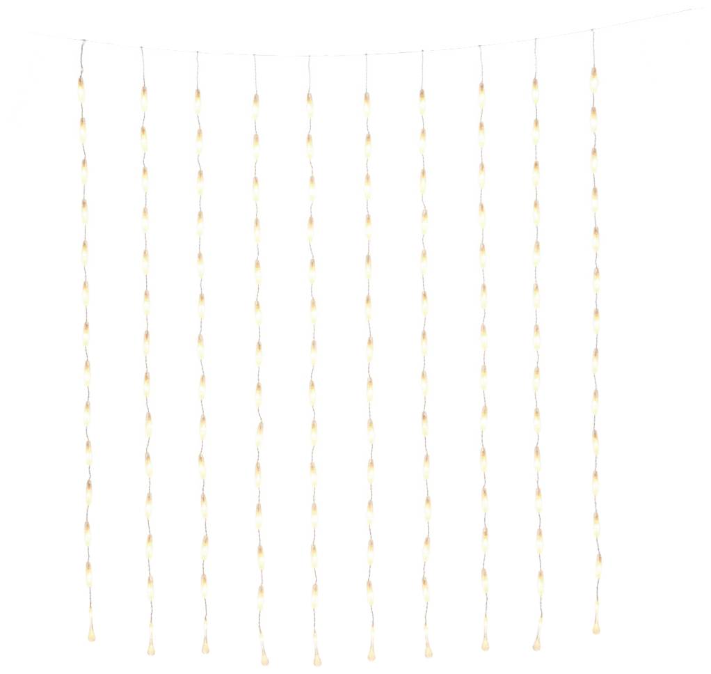 Konstsmide Guirlande lumineuse stalactites pour l'extérieur CEE: G (A - G) 140 LED blanc chaud (l x H) 1200 mm x 1400 mm