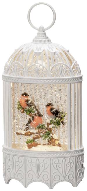 Konstsmide 4283-200 Lanterne à LED oiseau blanc chaud LED blanc rempli d'eau, minuteur