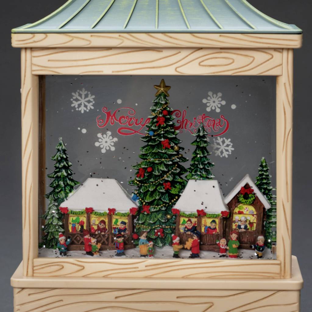 Konstsmide 4287-000 Lanterne à LED Marché de Noël blanc chaud LED naturel rempli d'eau, minuteur