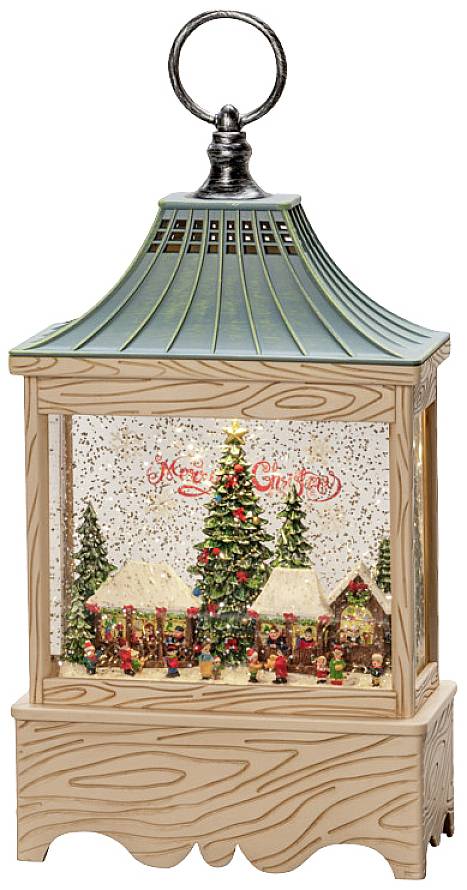 Konstsmide 4287-000 Lanterne à LED Marché de Noël blanc chaud LED naturel rempli d'eau, minuteur