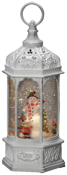 Konstsmide 4289-200 Lanterne à LED bonhomme de neige blanc chaud LED blanc rempli d'eau, avec port USB