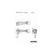 Meuleuse d'angle sans fil Metabo WPB 18 LT BL 11-125 613059660 125 mm 18 V 5.5 Ah Meuleuse d'angle sans fil Metabo WPB 18 LT BL 11-125 613059660 125 mm 18 V 5.5 Ah