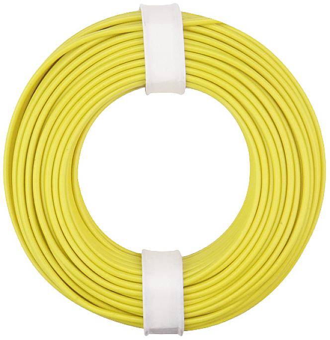Donau Elektronik 150-013 Fil de câblage 1 x 0.50 mm² jaune 10 m