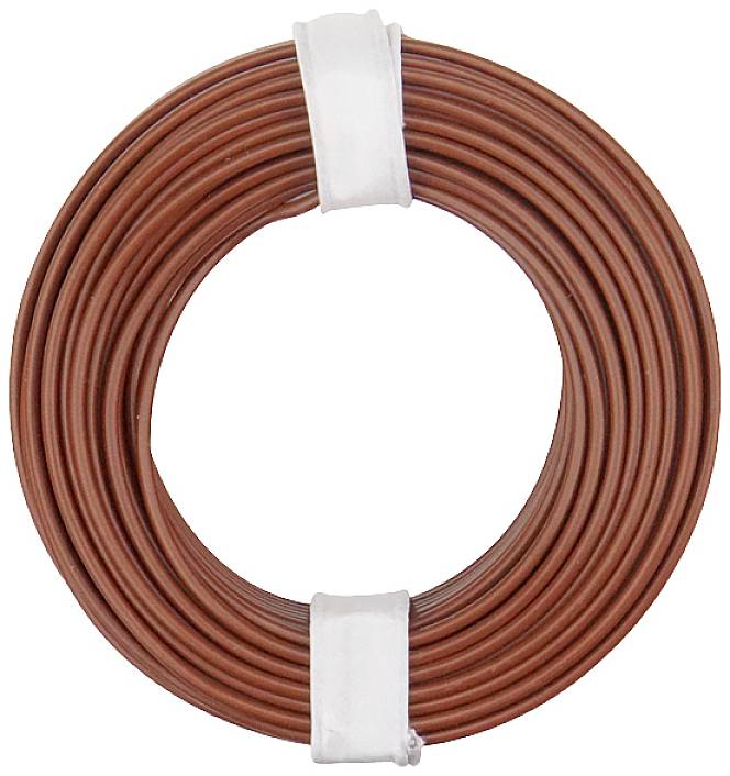 Donau Elektronik 150-018 Fil de câblage 1 x 0.50 mm² marron 10 m