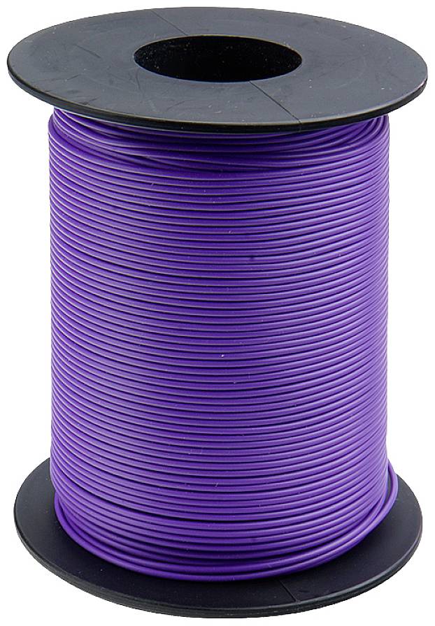 Donau Elektronik 125-S25-6 Fil de câblage 1 x 0.25 mm² violet 25 m