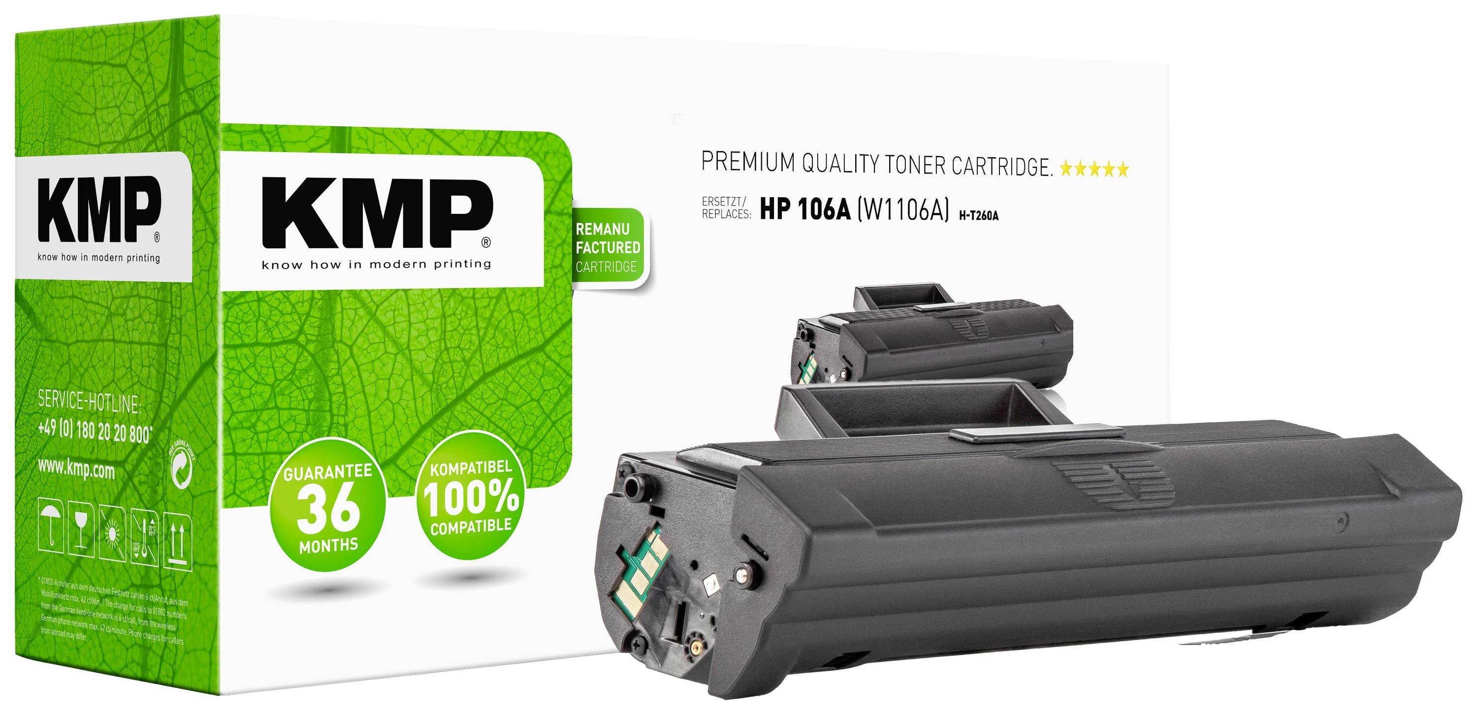 KMP Toner remplace HP 106A (W1106A) compatible noir 1000 pages H-T260A 2556,0000