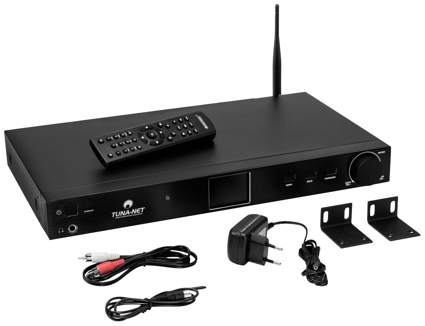 Omnitronic TUNA-NET Radio de table Internet DAB+, Internet, FM Bluetooth, LAN, WiFi, radio internet avec télécommande, compatible
