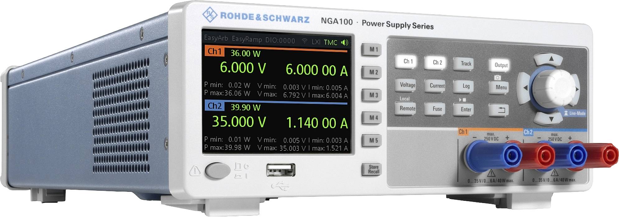 Alimentation de laboratoire réglable Rohde & Schwarz NGA142COMb 100 V (max.) 2 A (max.) 80 W télécommandable, programmable Nbr