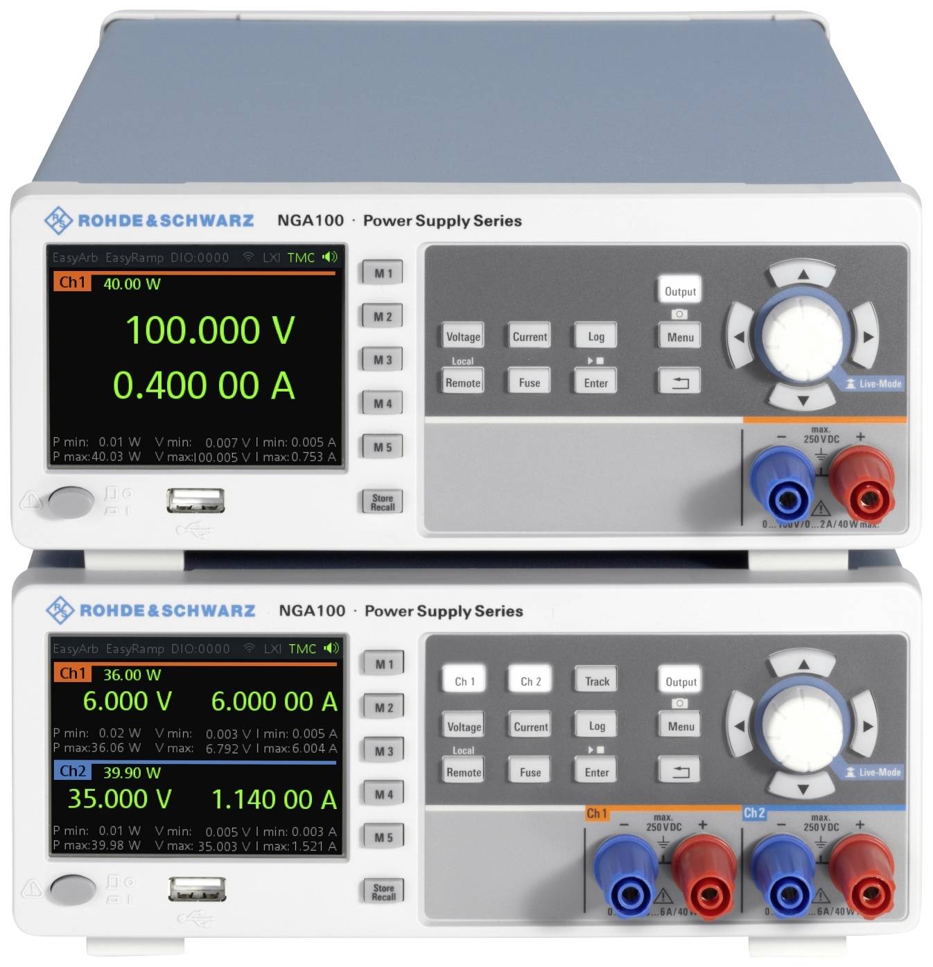 Alimentation de laboratoire réglable Rohde & Schwarz NGA142COMb 100 V (max.) 2 A (max.) 80 W télécommandable, programmable Nbr