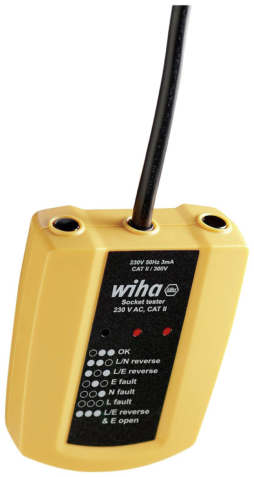 Testeur de prise Wiha 45220 CAT III 300 V LED